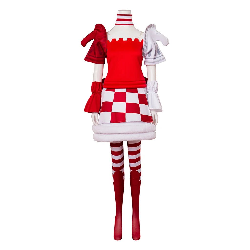 Vestido de Ajedrez Alice Madness Returns Cosplay Lolita para Fiestas de Halloween - Fantasia Cosera