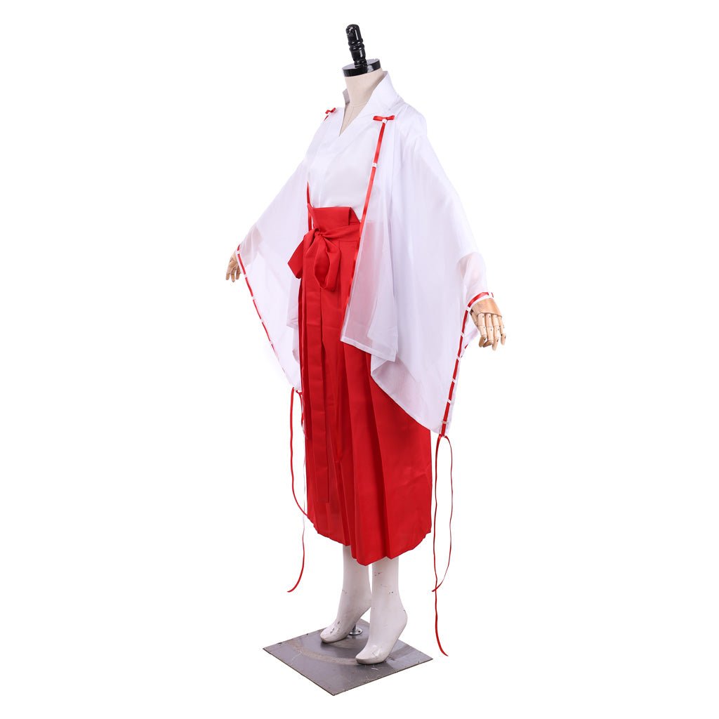Conjunto completo de Kimono de Cosplay de Inuyasha Kikyo - Fantasia Cosera