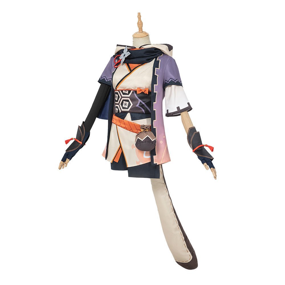 Traje de Cosplay de Sayu de Genshin Impact para Mujeres y Niñas, Disfraz de Halloween y Carnaval Anime con Peluca - Fantasia Cosera