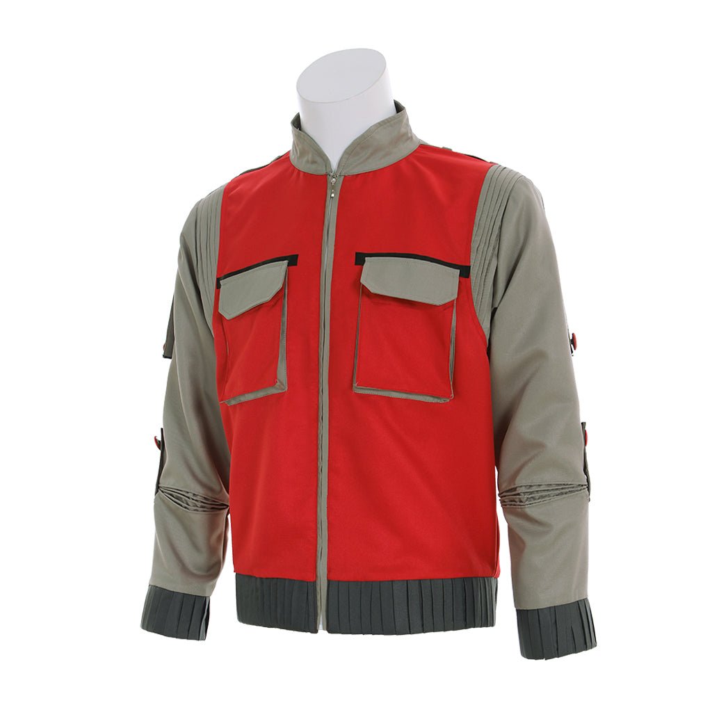 Traje de Cosplay de Regreso al Futuro - Chaqueta en Naranja, Blanco y Rojo - Fantasia Cosera