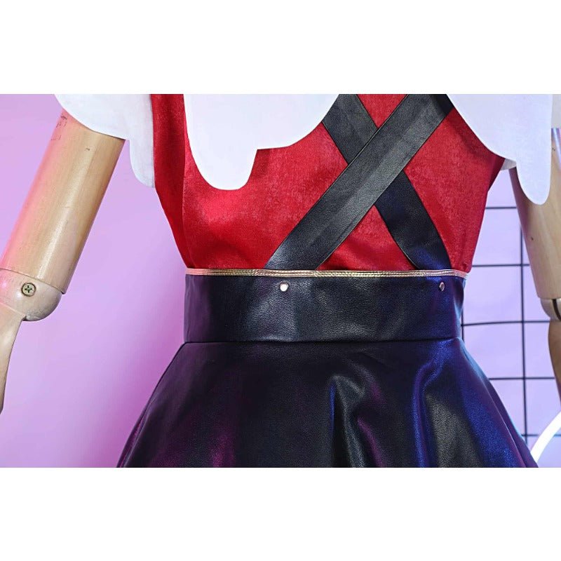 Traje de Cosplay Needy Girl Overdose - Abyss KAngel Falda de Piel Sintética Negra - Fantasia Cosera