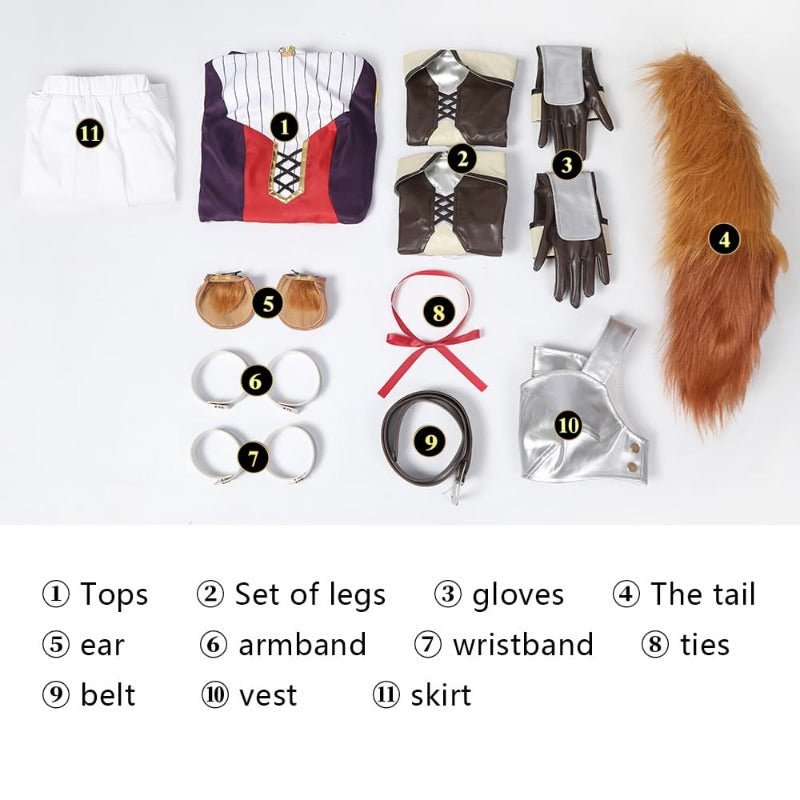 Traje de Cosplay de Raphtalia de The Rising of the Shield Hero - Vestido de Mujer, Disfraz de Halloween Anime - Fantasia Cosera