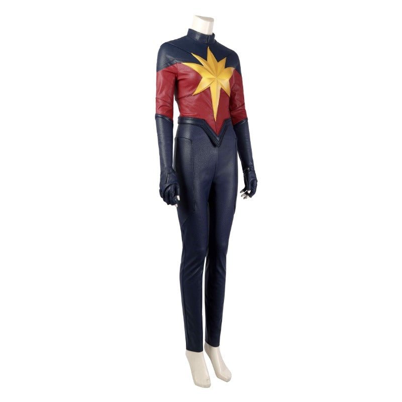 Traje de Cosplay de Cuero Captain Marvel 2 Carol Danvers para Halloween - Fantasia Cosera