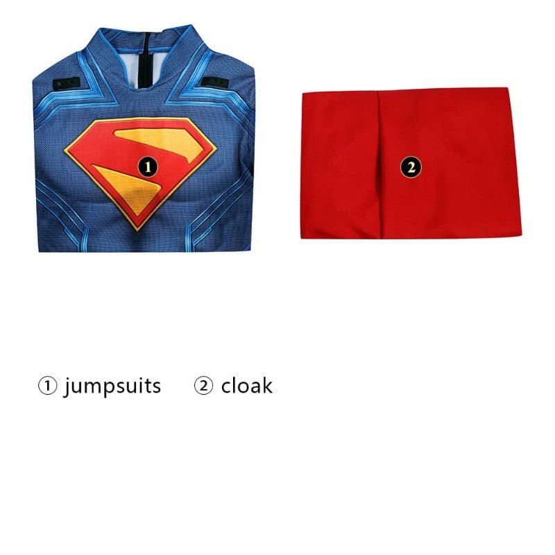 Traje de Cosplay Superman Legacy Clark Kent con Capa para Halloween y Eventos - Fantasia Cosera