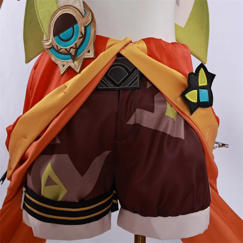 Traje de Cosplay Kachina de Genshin Impact Natlan Dorado Manchado para Mujer - Fantasia Cosera