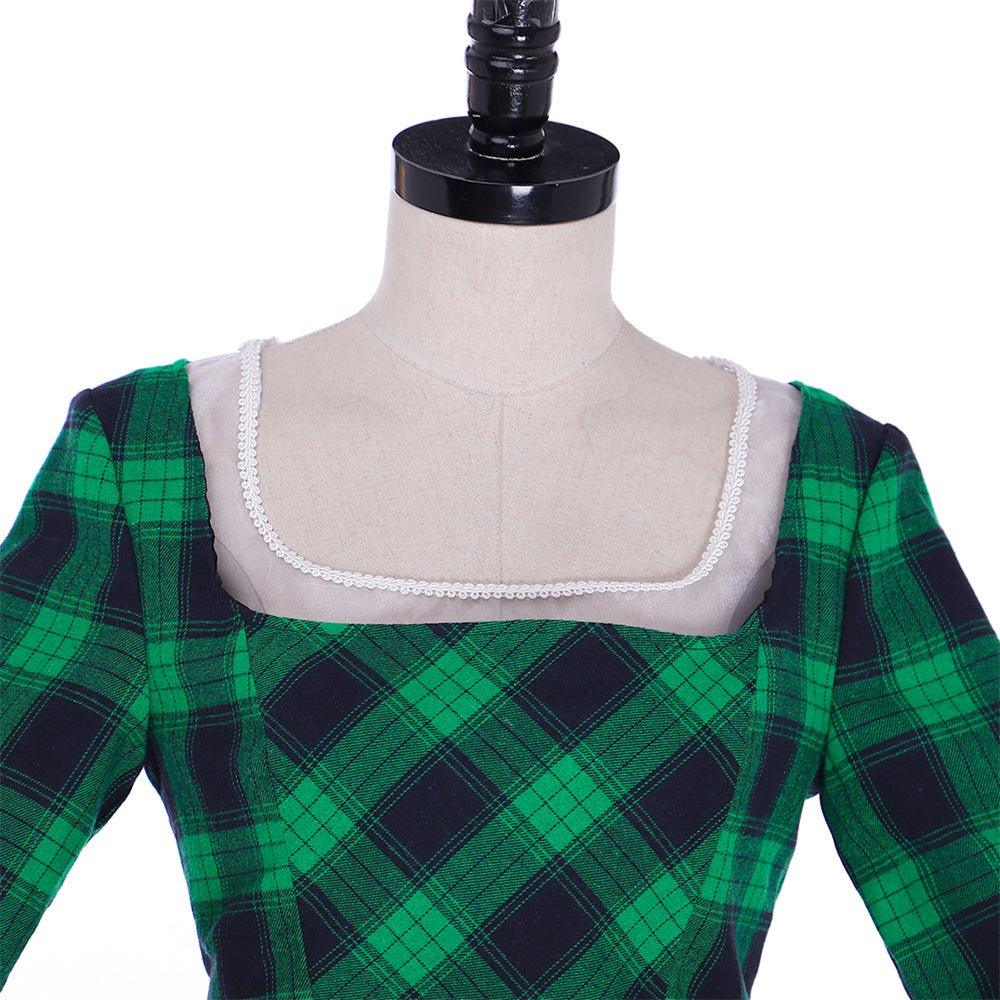 Vestido Rococó de Marie Antoinette del Siglo XVIII - Verde y Negro con Encaje - Fantasia Cosera