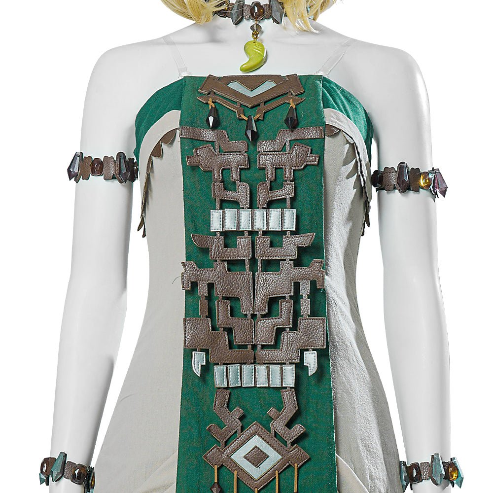 La Leyenda de Zelda: Lágrimas del Reino - Princesa Zelda Vestido Blanco Traje Cosplay - Fantasia Cosera