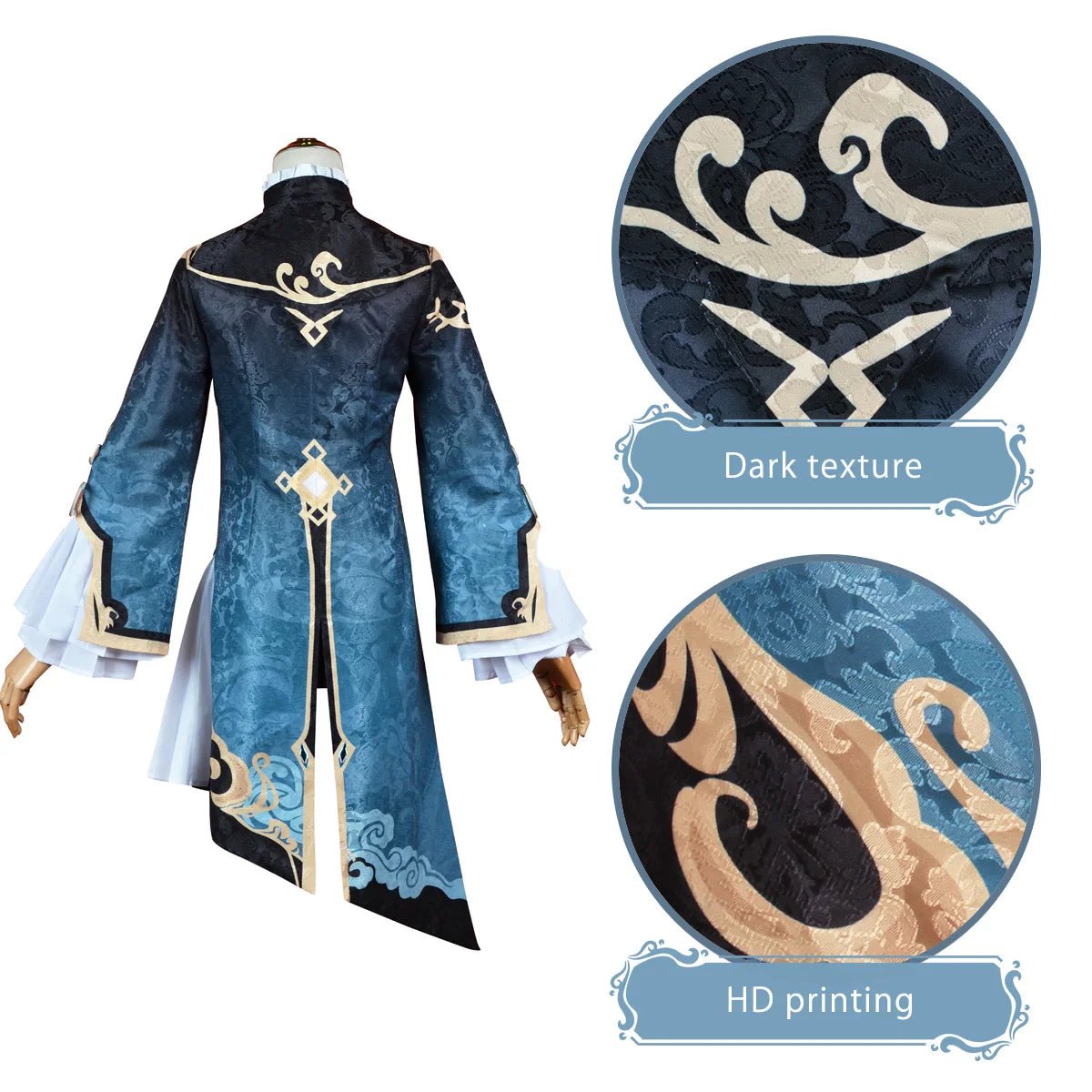 Peluca de Cosplay de Xingqiu de Genshin Impact para Disfraces de Anime, Halloween y Fiestas - Fantasia Cosera