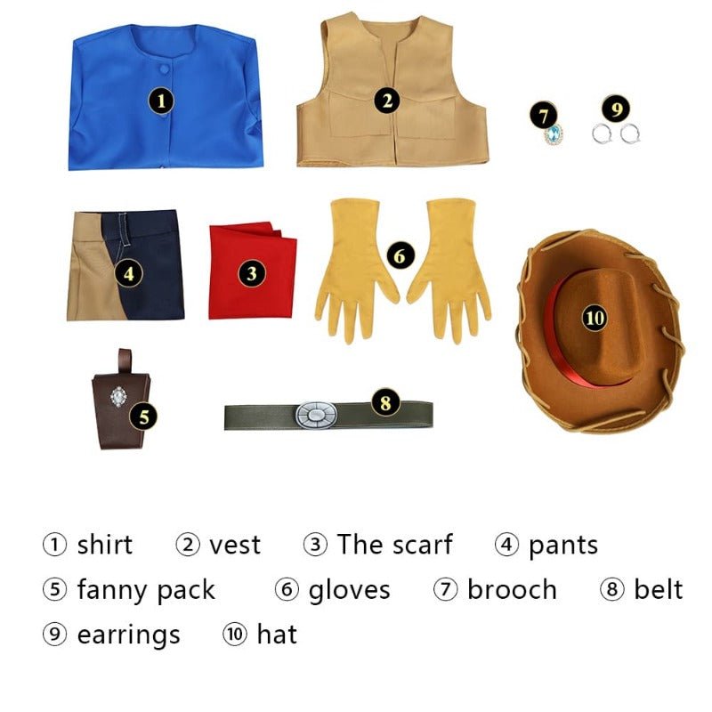 Disfraz de Princesa Peach Cowgirl para Niños en Halloween y Roleplay - Fantasia Cosera