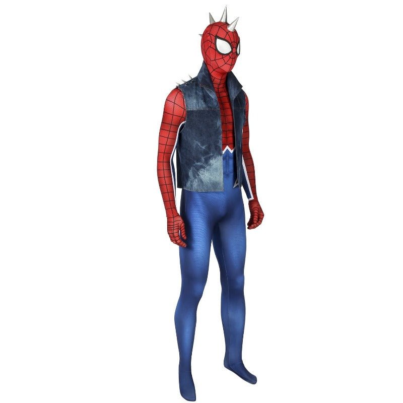 Traje de Cosplay Punk-Rock Spidey Hobart Brown Spider-Man para Fans - Fantasia Cosera