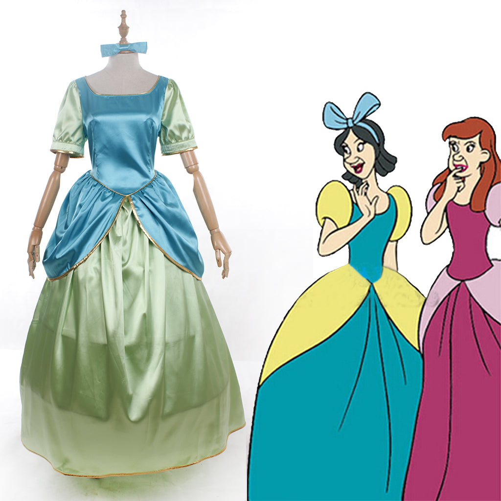 Serie de Disfraces de Cosplay de Disney Cenicienta: Princesa, Príncipe, Madrastra y Criada - Fantasia Cosera
