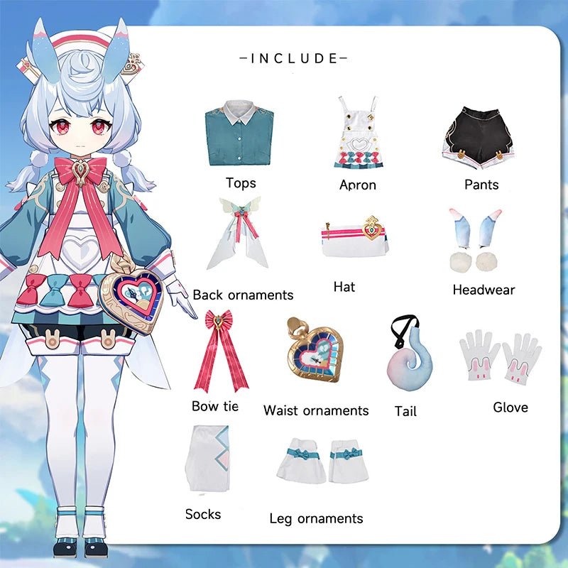 Traje de Cosplay de Sigewinne, Enfermera Jefa de Fontaine en Genshin Impact, con Colas para Halloween Mujer - Fantasia Cosera
