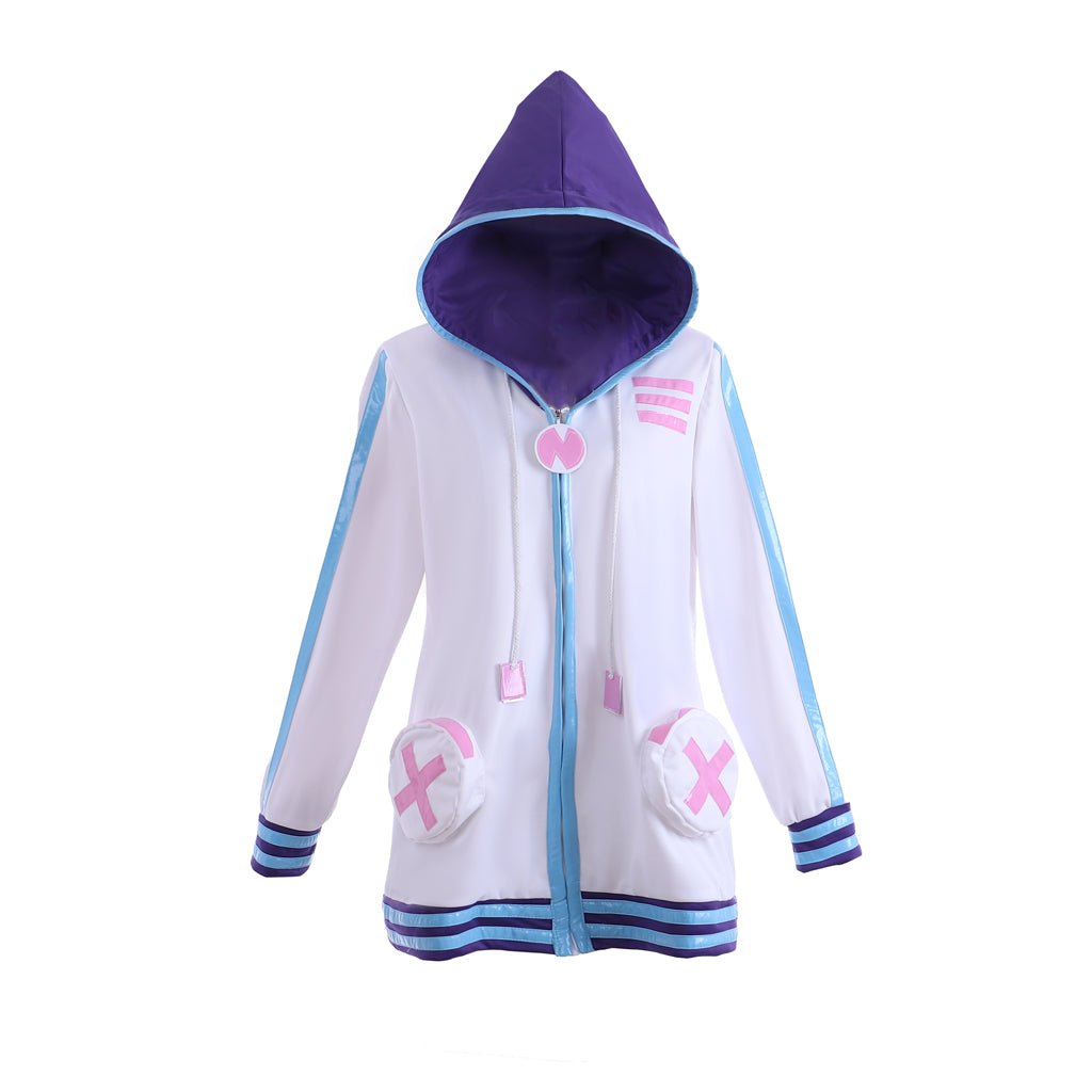 Sudadera Cosplay de Hyperdimension Neptunia | Chaqueta con Cremallera de Purple Heart | Sudadera Unisex para Cosplay - Fantasia Cosera