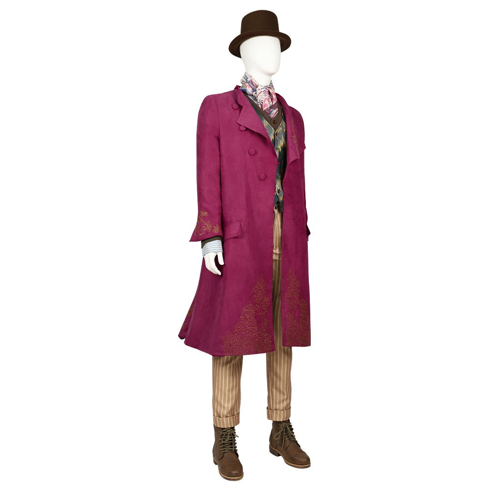 Traje de Cosplay de Willy Wonka - Inspirado en Timothée Chalamet (2023) - Fantasia Cosera