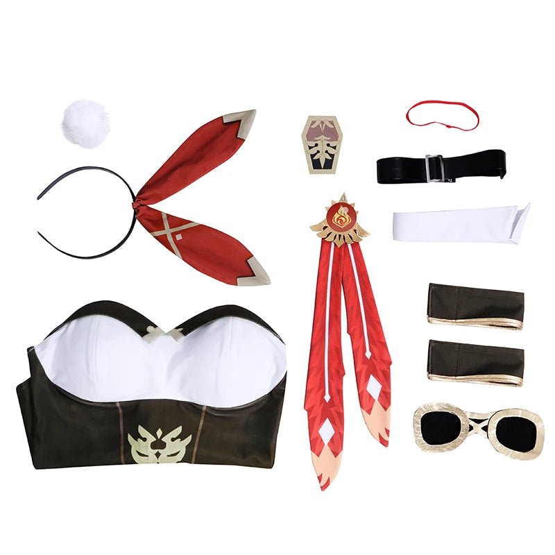 Traje de Coneja Amber Genshin Impact - Traje Completo para Mujer - Fantasia Cosera