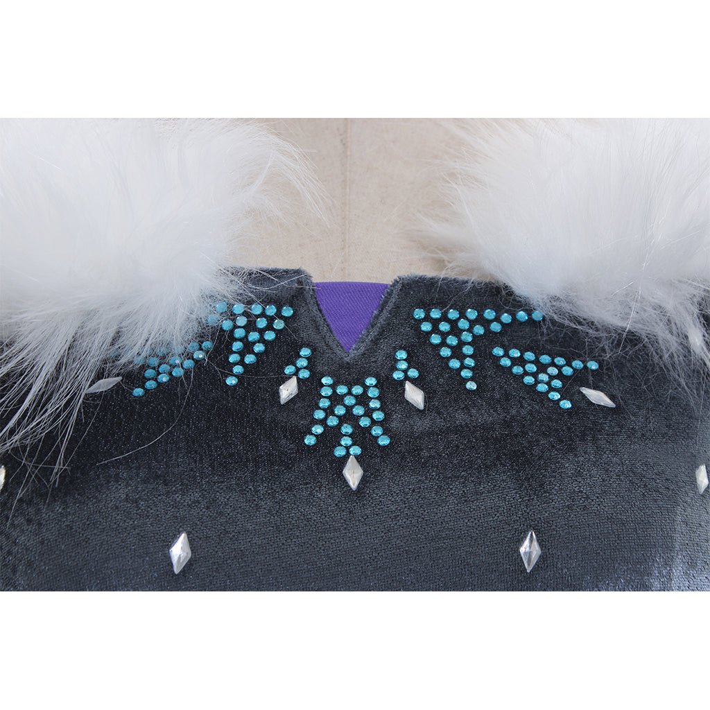 Vestido de Terciopelo de Elsa de Frozen | Disfraz de Cosplay para Mujeres para Halloween - Fantasia Cosera