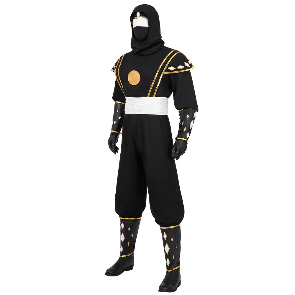Traje de Cosplay de Power Rangers Ninjetti Negro - Diseño Auténtico para Fans - Fantasia Cosera