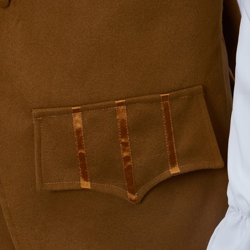 Nuevo Abrigo Marrón del Siglo XVIII - Estilo Militar Colonial Traje de Cosplay Edwardiano - Fantasia Cosera