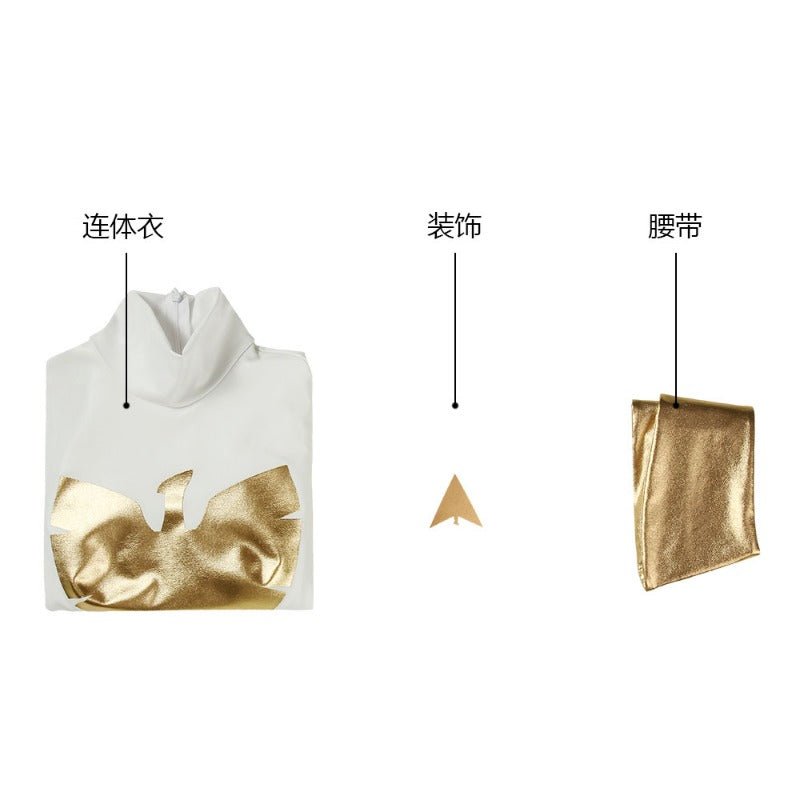 Traje de Cosplay Phoenix X-Men Blanco Perla de Spandex para Fans de Películas - Fantasia Cosera