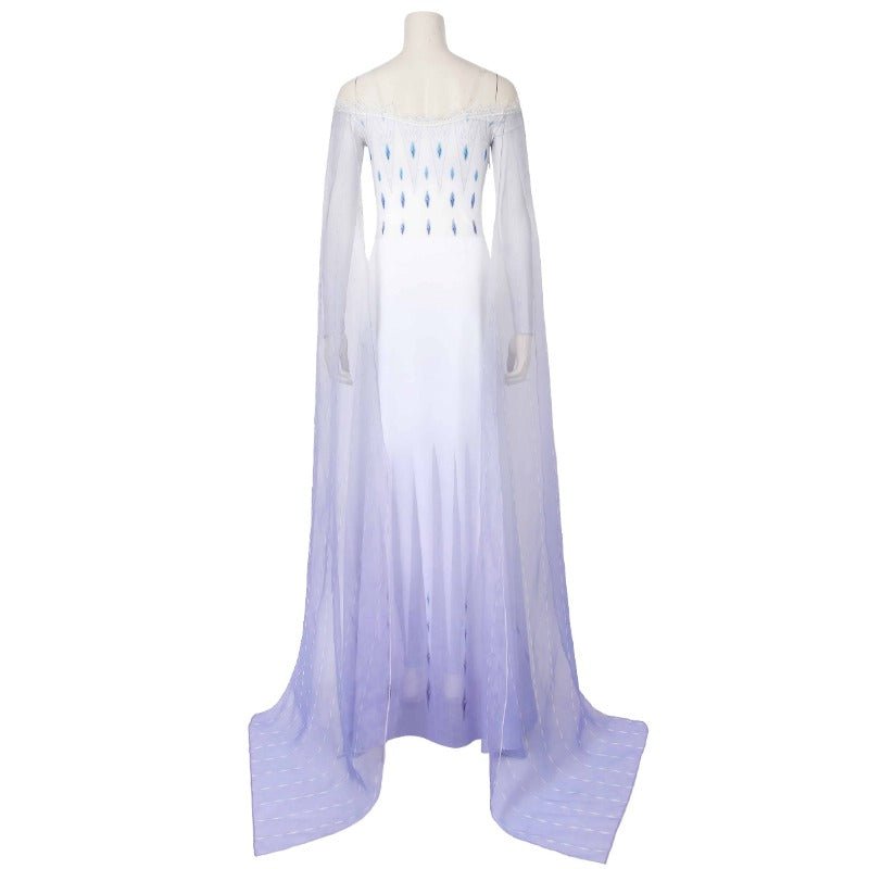 Vestido de Escenario Largo de Manga Larga de Princesa Elsa para Mujer Disfraz de Cosplay - Fantasia Cosera