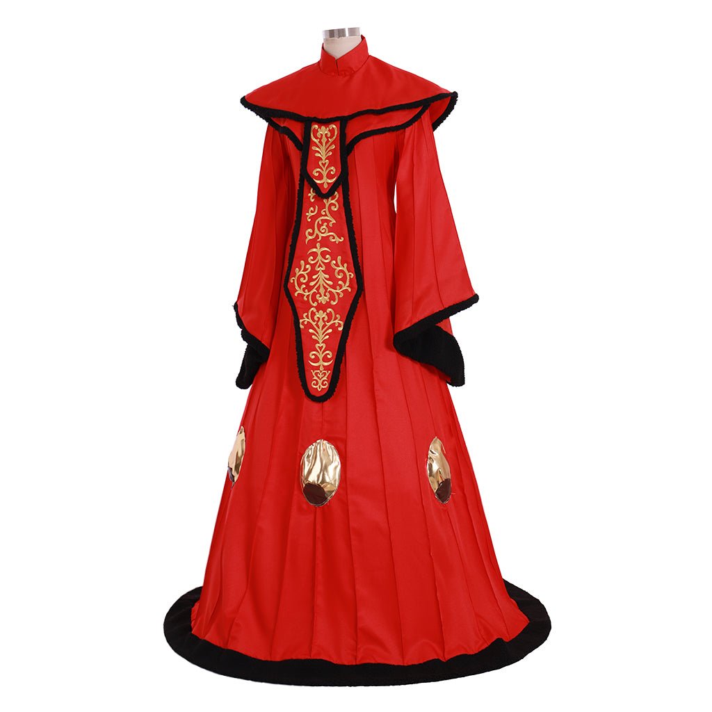 Vestido de Cosplay de la Reina Padme Amidala | Traje Rojo Personalizado para Eventos - Fantasia Cosera