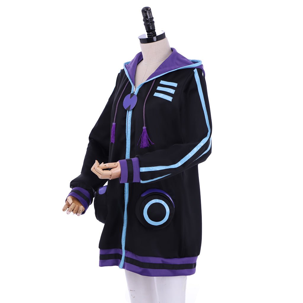 Chaqueta de Cosplay Neptune Purple Heart de Hyperdimension Neptunia - Negra - Fantasia Cosera