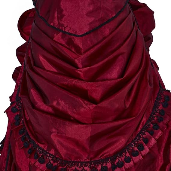 Vestido de Baile Victoriano – Vestido Gótico con Polisón del Siglo XVIII, Traje Formal de Vampiro - Fantasia Cosera