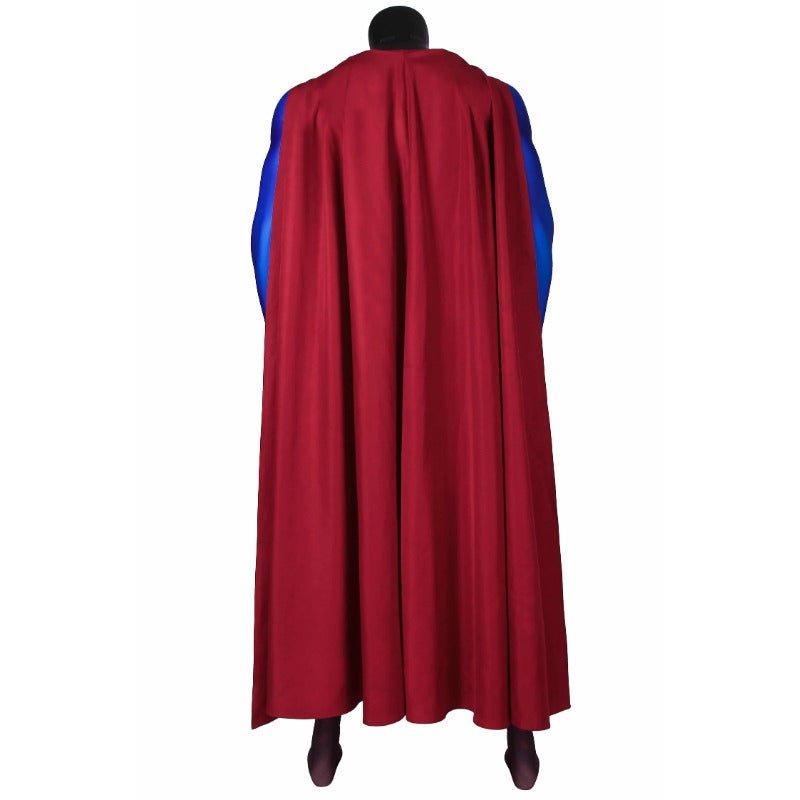Traje de Cosplay Clark Azul Super Héroe Tierras Infinitas con Capa - Disfraz de Superman para Halloween - Fantasia Cosera