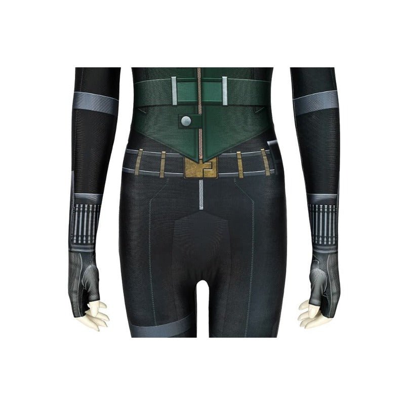Traje de Cosplay de Black Widow - Jumpsuit de Spandex Estampado - Fantasia Cosera