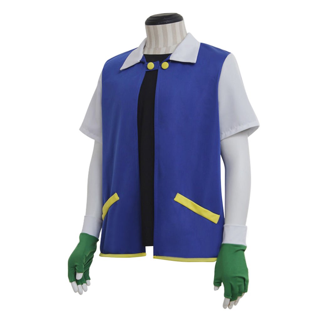 Chaqueta Azul y Blanca de Ash Ketchum Pokémon - Traje de Cosplay de Anime Icónico - Fantasia Cosera