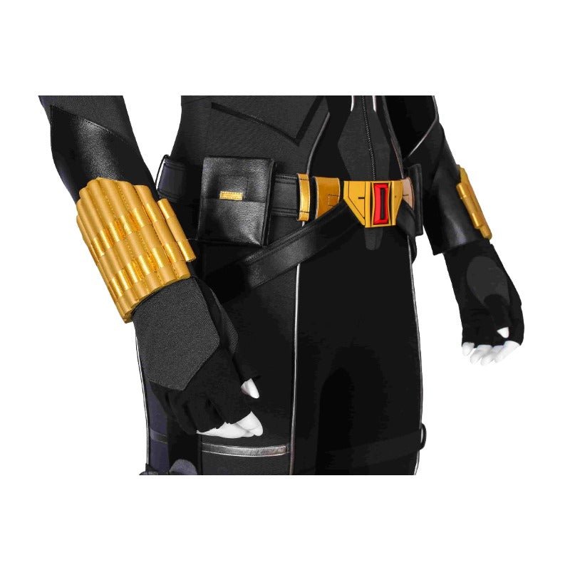 Traje de Cosplay Black Widow Natasha Romanoff para Halloween - Negro Estampado - Fantasia Cosera