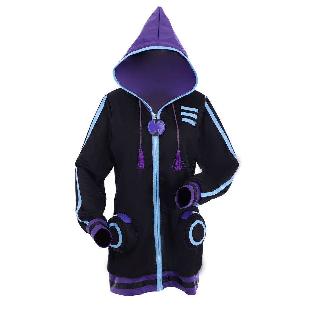 Chaqueta de Cosplay Neptune Purple Heart de Hyperdimension Neptunia - Negra - Fantasia Cosera