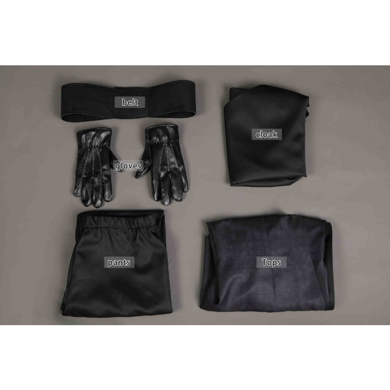 Traje de Cosplay de Kylo Ren para Adultos - Túnica, Pantalones y Capa Negra para Halloween - Fantasia Cosera