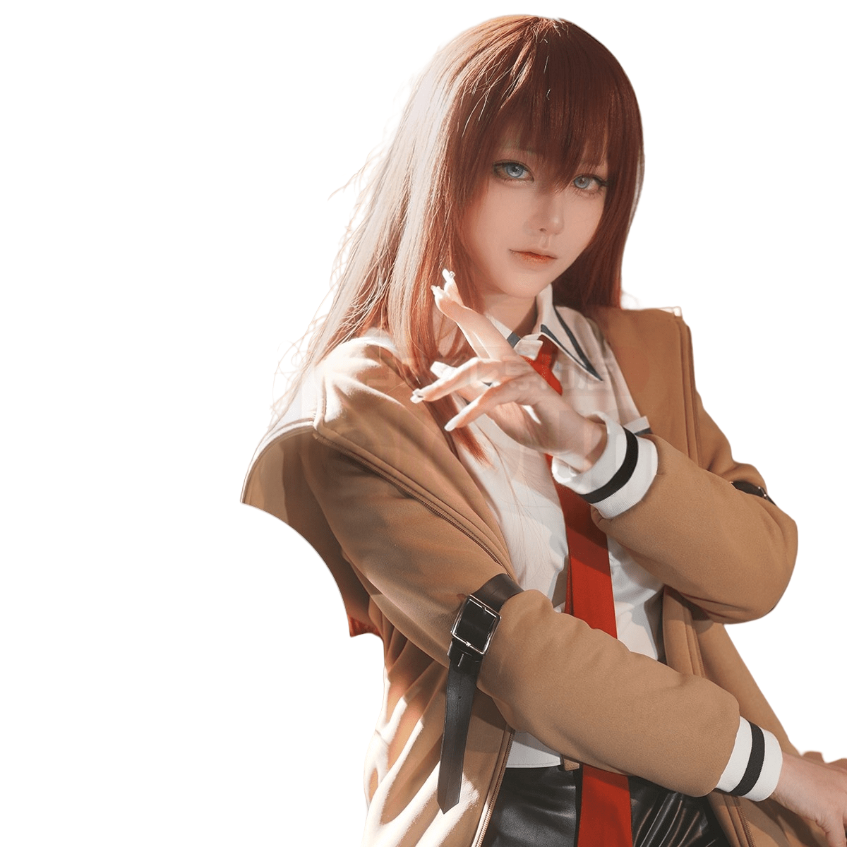 Disfraz de Cosplay de Makise Kurisu de Steins;Gate - Traje de Anime de Alta Calidad - Fantasia Cosera