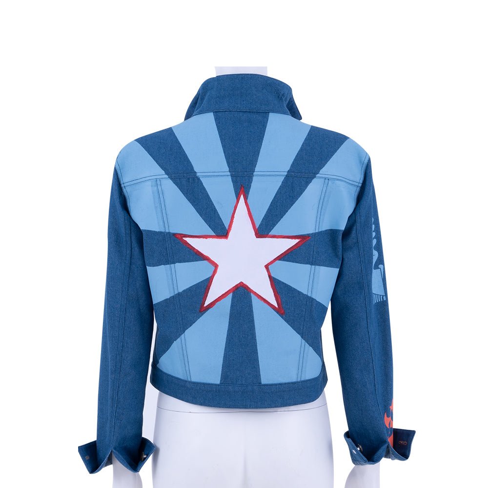 Chaqueta Denim Miss America Chavez – Traje Cosplay Marvel Multiverso, Disfraz Halloween - Fantasia Cosera