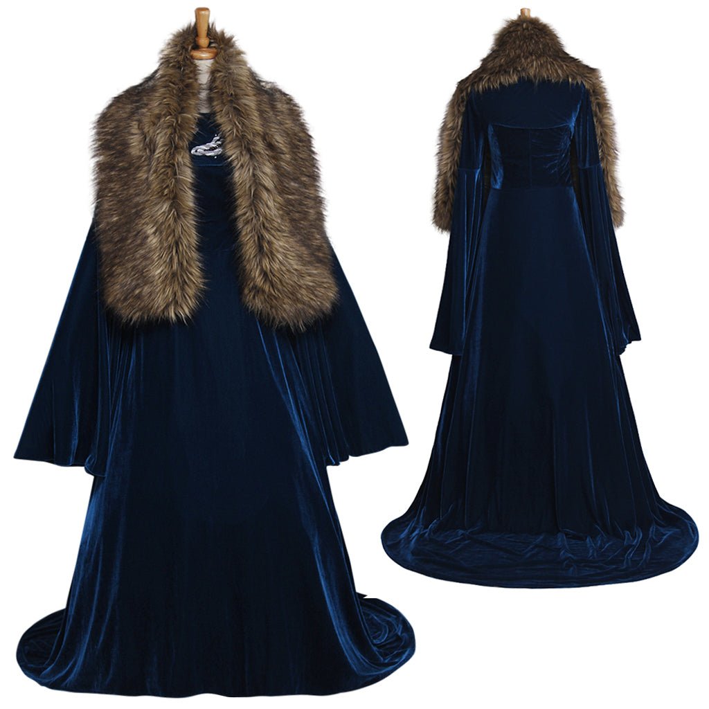 Vestido de Sansa Stark para Cosplay – Disfraz de Halloween y Carnaval para Mujeres Adultas - Fantasia Cosera