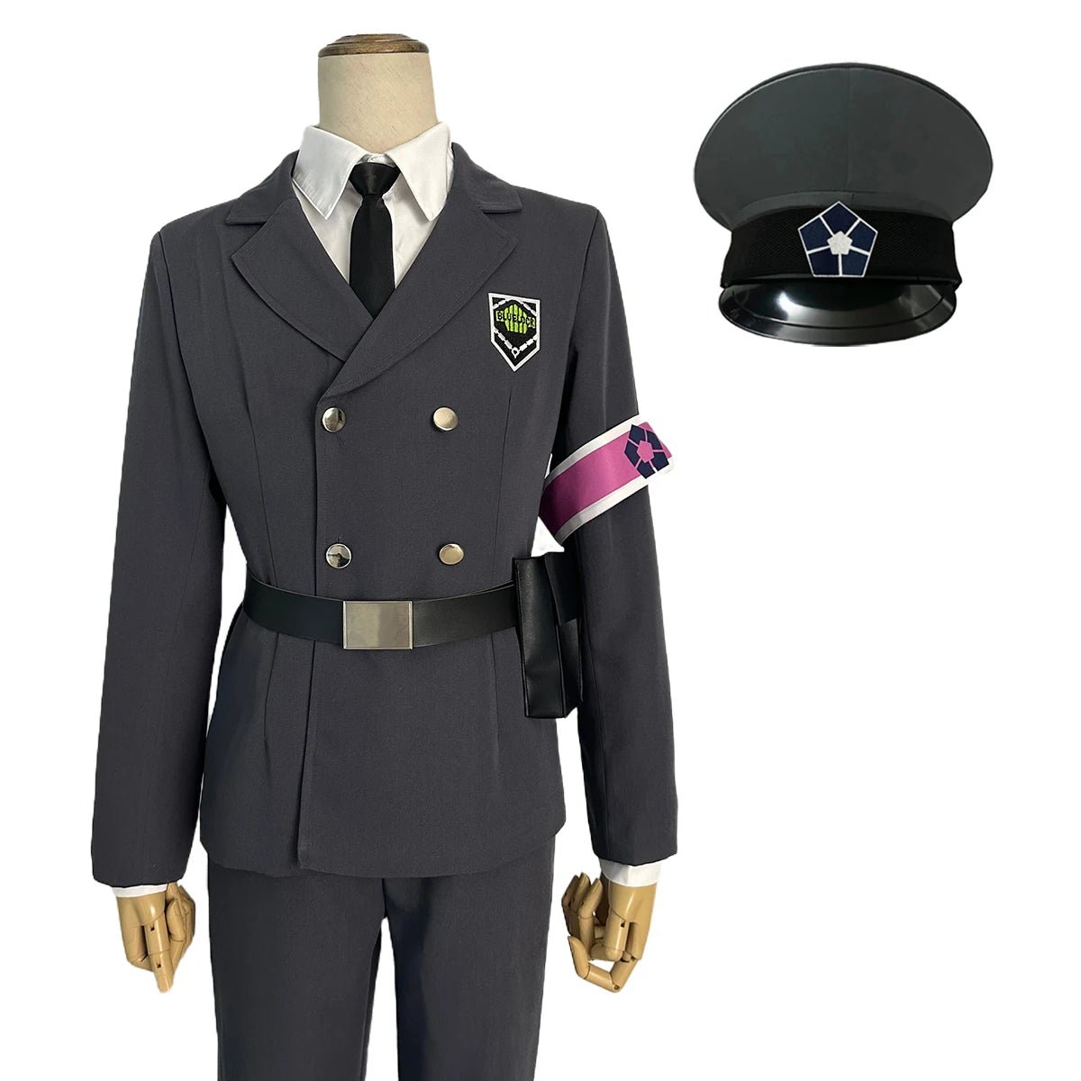 Disfraz de Cosplay de los Guardias de la Exposición de Blue Lock: Rin Itoshi, Isagi, Bachira, Nagi, Chigiri, Reo, Barou, Kunigami con Peluca y Red de Rosas - Fantasia Cosera