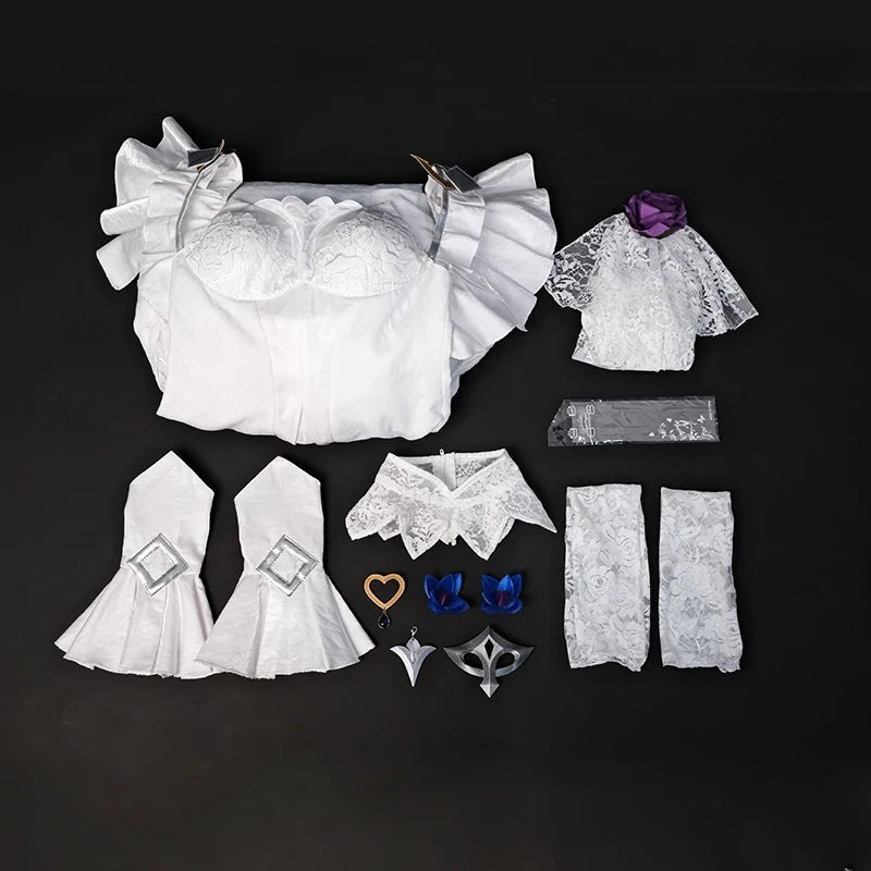 Traje de Cosplay de Sona Rosa Cristal de LOL - La Maestra de las Cuerdas - Vestido Blanco para Mujer - Nuevo Skin - Fantasia Cosera