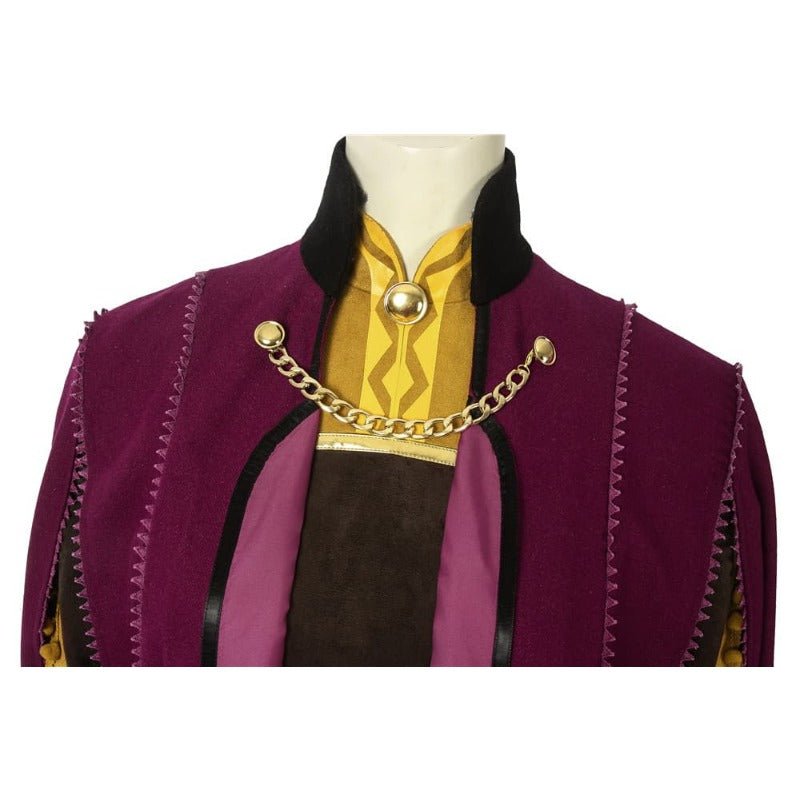 Traje de Cosplay de Anna, la Reina de Hielo 2 - Vestido de Princesa para Adultos - Fantasia Cosera