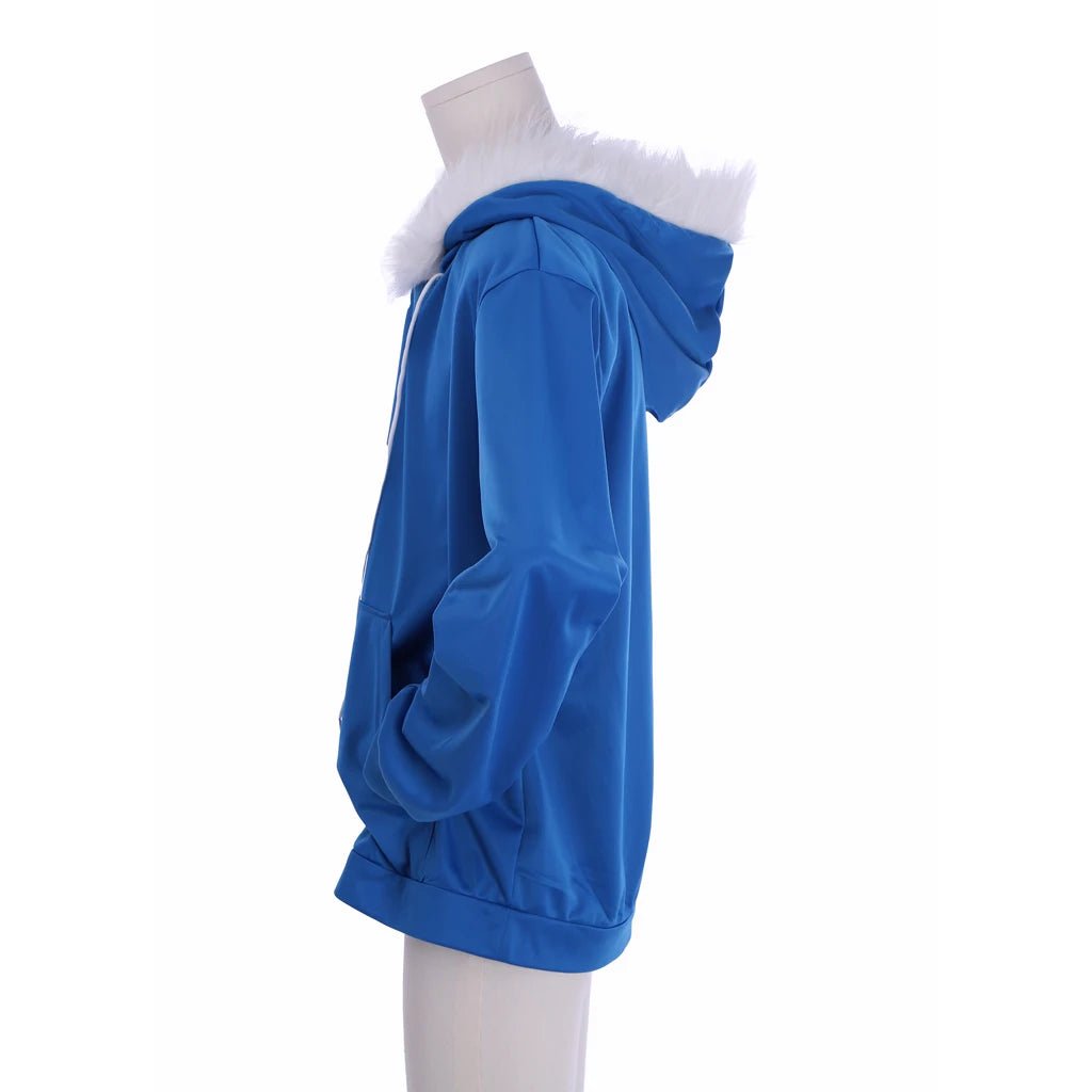 Disfraz de Cosplay Sans de Undertale para Hombres Sudadera con Capucha Azul Fiesta de Halloween Carnaval Comic Con Abrigo Ropa Callejera - Fantasia Cosera