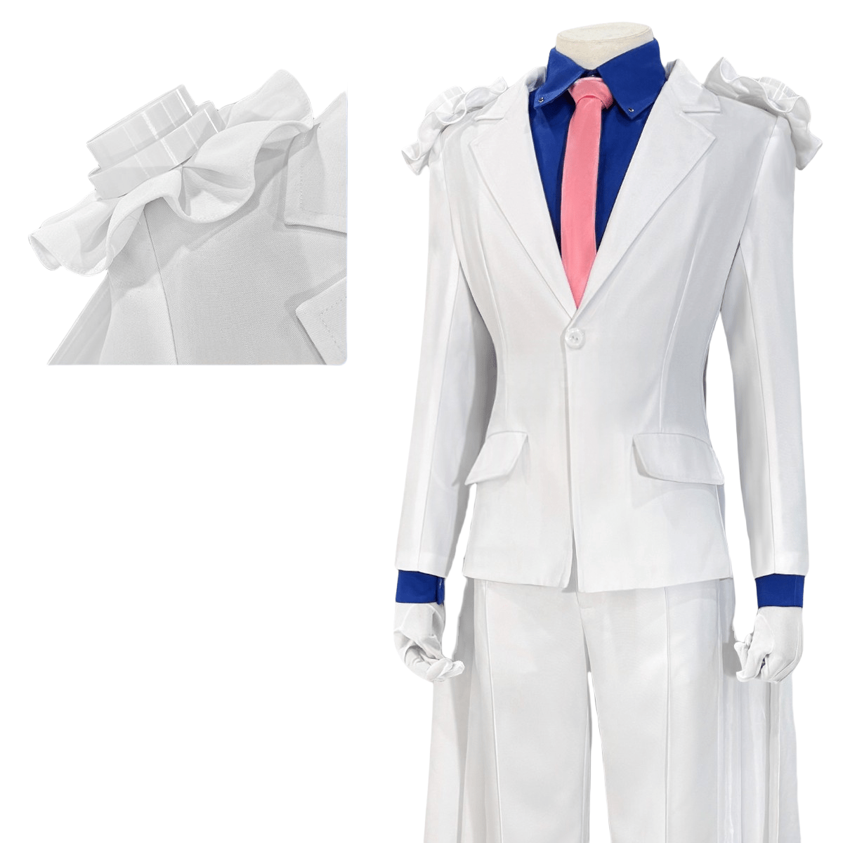 Traje de Cosplay de Kaito Kid - Outfit de Anime Detective Conan - Fantasia Cosera