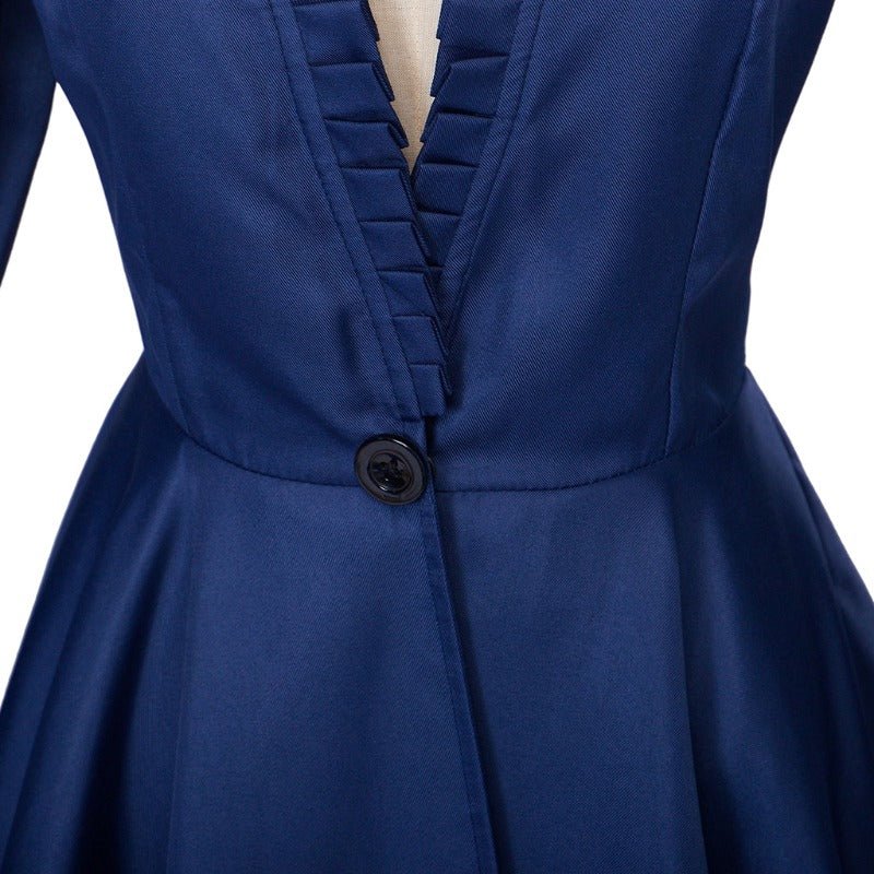 Vestido Gótico Medieval de Cocktail Alto-Bajo – Traje de Cosplay de Manga Larga para Mujer - Fantasia Cosera