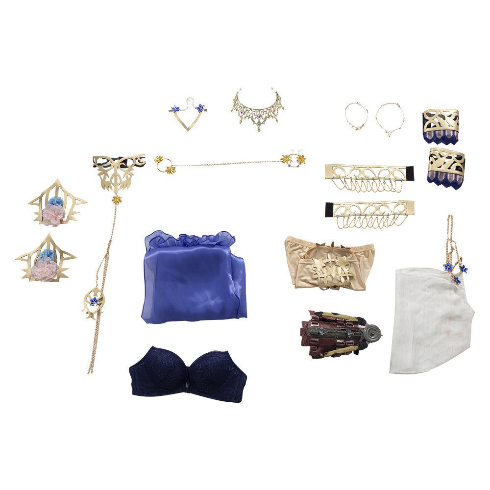 Traje de Cosplay de Canaan Azul Exótico de Naraka Bladepoint - Conjunto Completo para Mujeres - Fantasia Cosera