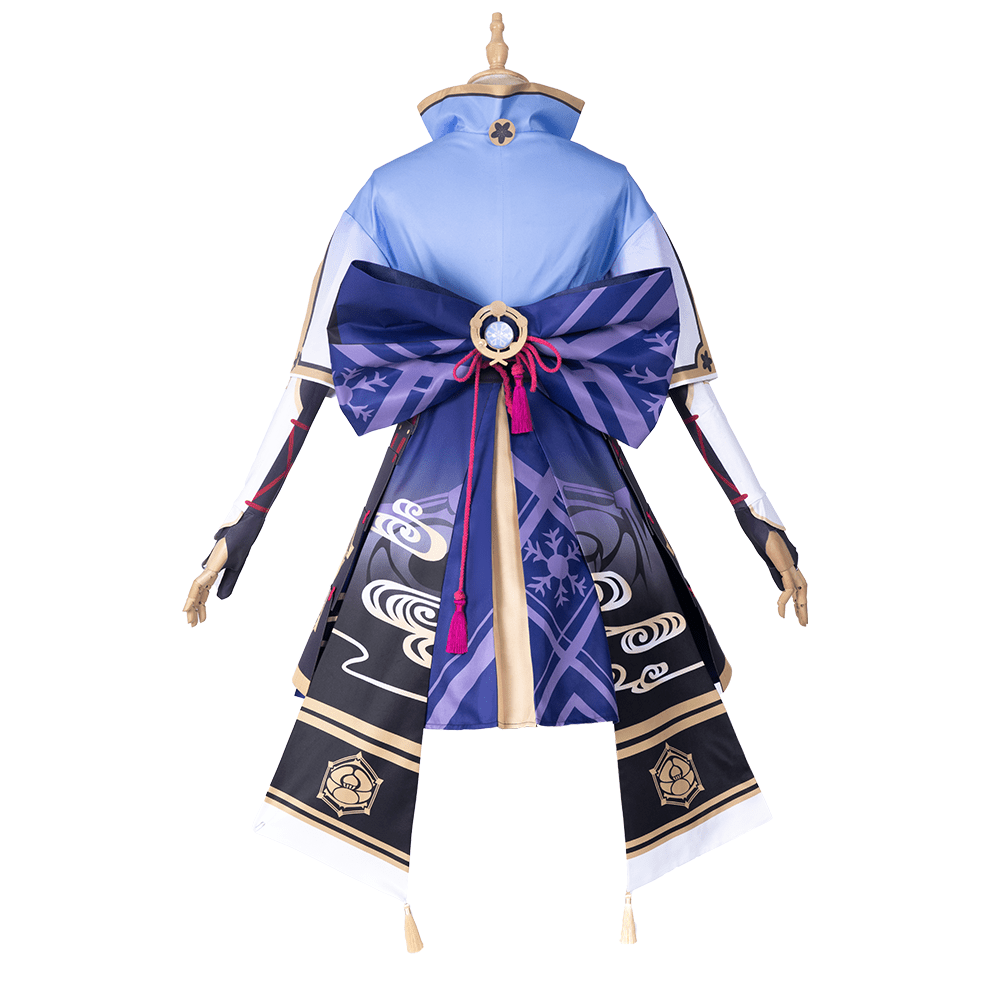 Traje de Cosplay de Kamisato Ayaka para Mujer Genshin Impact Vestido de Mangas Largas Conjunto Completo Halloween - Fantasia Cosera