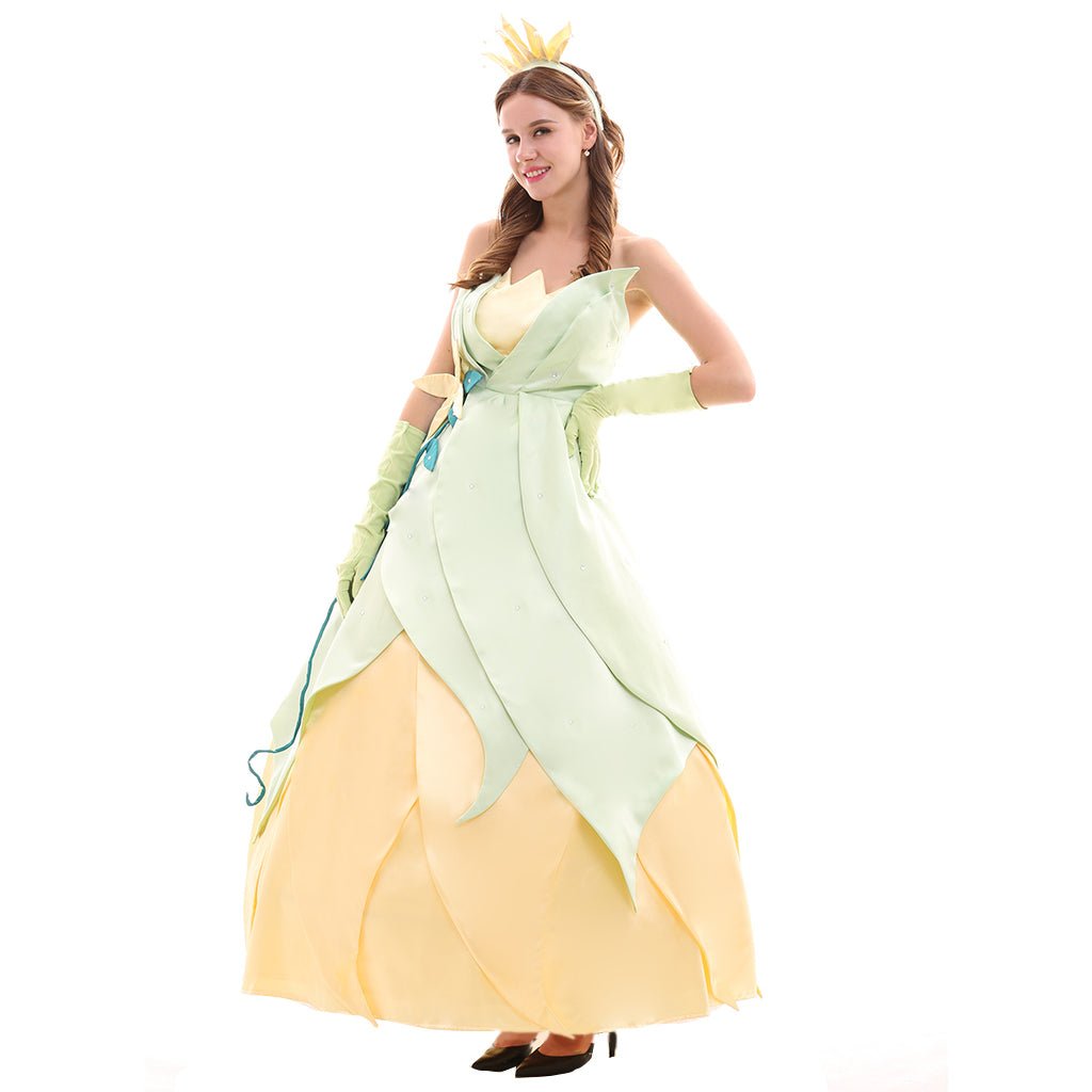 Serie de Trajes de Cosplay de la Princesa Tiana | Vestidos Elegantes para Cosplay, Fiestas y Halloween - Fantasia Cosera