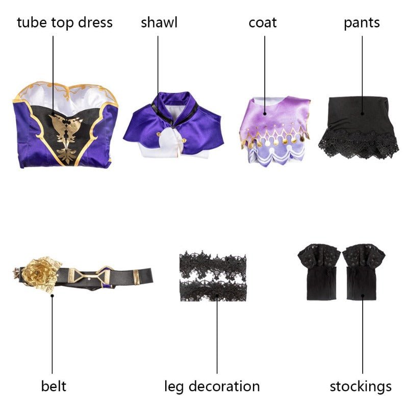 Traje de Cosplay de Lisa de Genshin Impact - Vestido Elegante para Fans - Fantasia Cosera