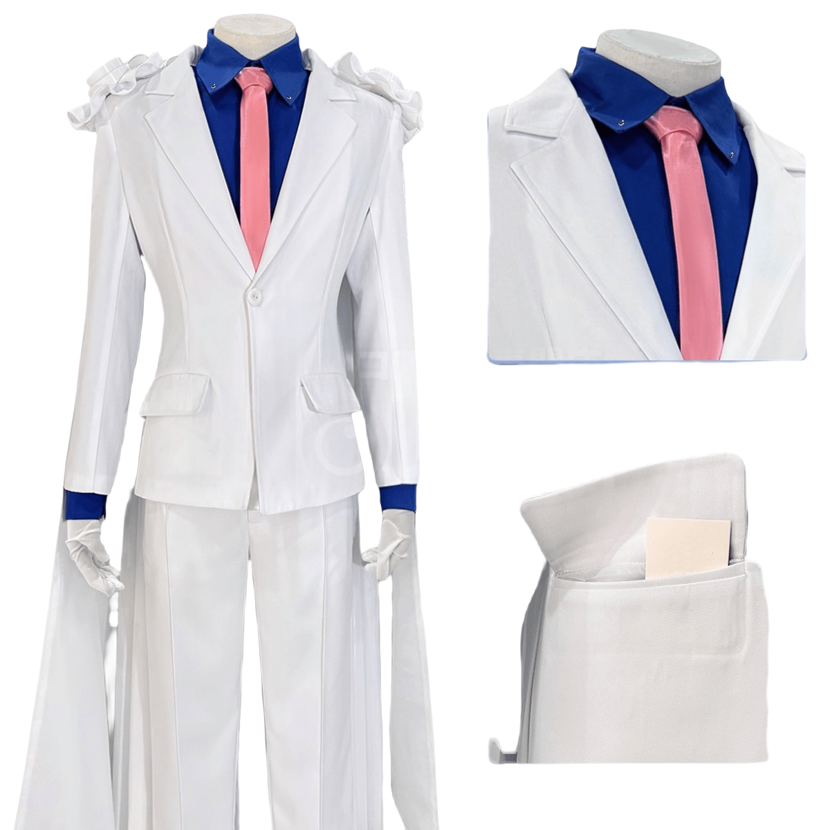 Traje de Cosplay de Kaito Kid - Outfit de Anime Detective Conan - Fantasia Cosera