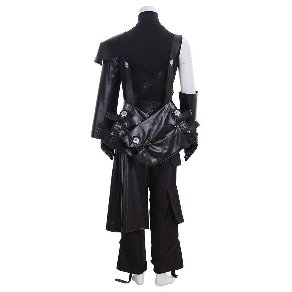 Traje de Cosplay de Cloud Strife de Final Fantasy VII Conjunto Completo con Guantes, Capa y Cinturón - Fantasia Cosera