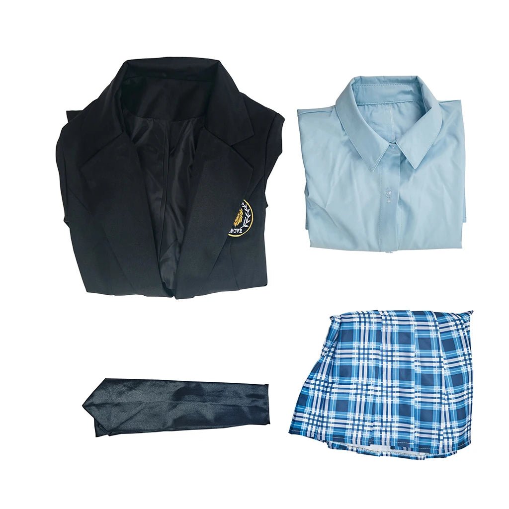 Disfraz de Mia Thermopolis Los Diarios de la Princesa Camisa Chaqueta Falda Traje para Mujer Halloween Carnaval Fiesta Uniforme Escolar - Fantasia Cosera