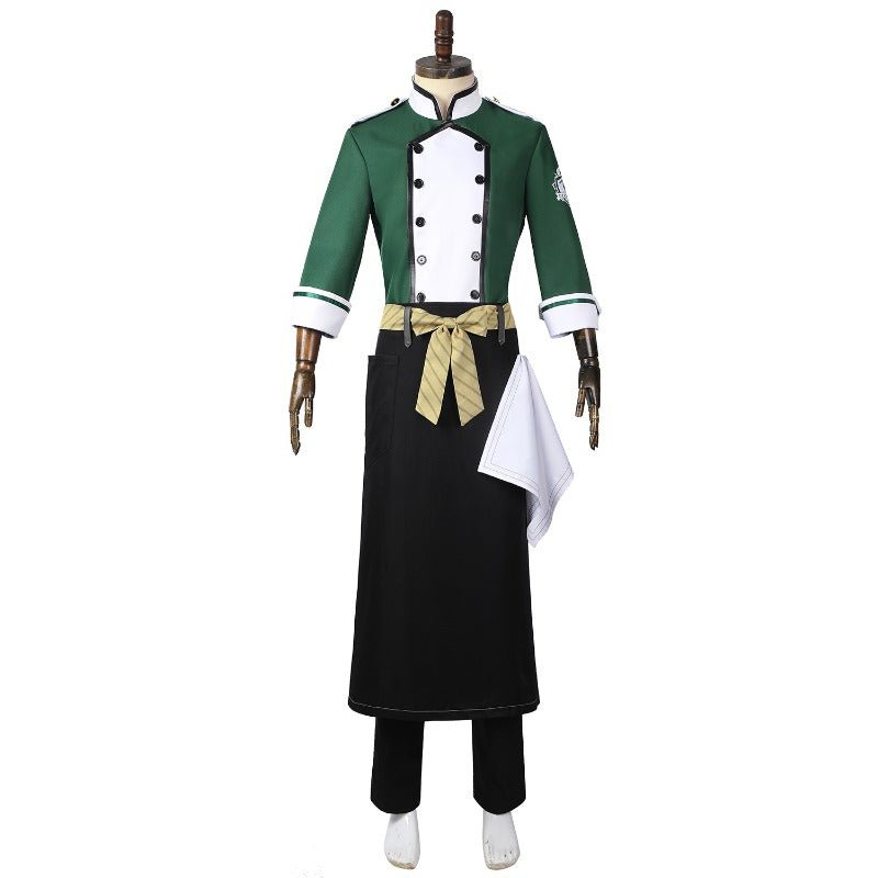 Traje de Cosplay Chef Silver Riddle de Twisted Wonderland Personalizado - Fantasia Cosera